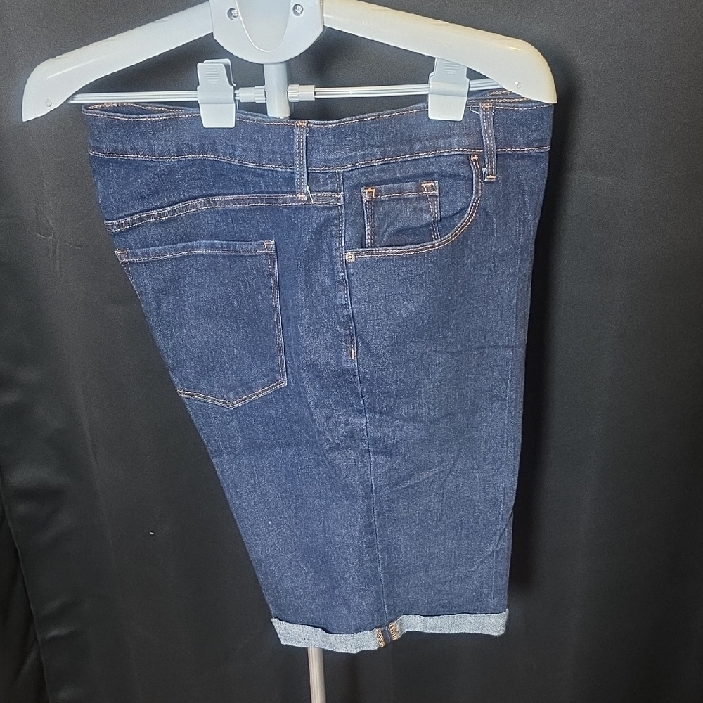 Dark Blue Denim Shorts